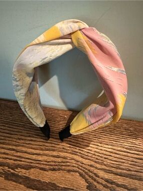 Pastel Pink and Yellow Twisted Headband